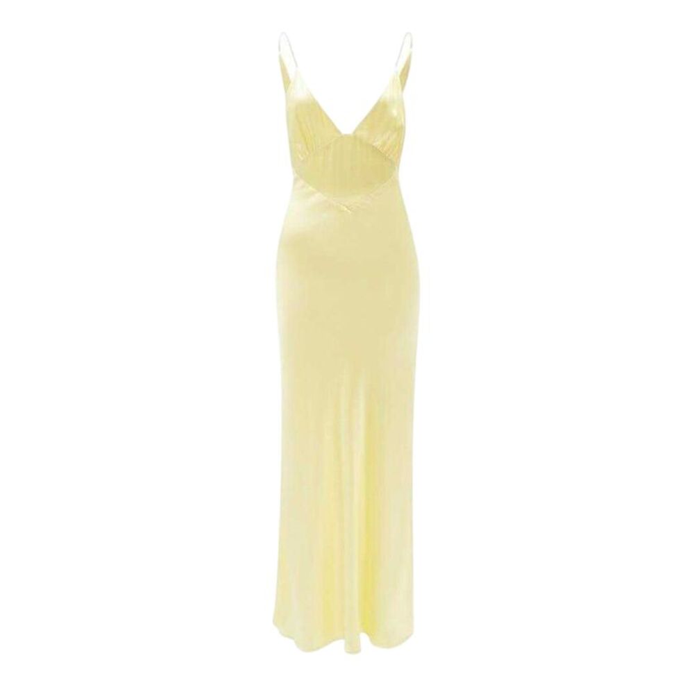 Bardot Womens/Ladies Diamante Formal Slip Dress / Canary Yellow